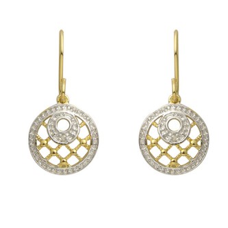 Jilco  - Gold Diamond Filigree Dangle Earrings